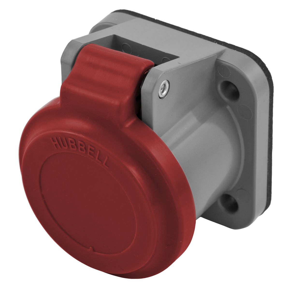 HBLNCR 16 Series Weatherproof Fabricated Surface Mount Protective Lift Cover, #1, For Use With 300/400 A, 600 V AC/250 V DC 1-Pole and Temporary Power Device, Nylon/PBT, Red