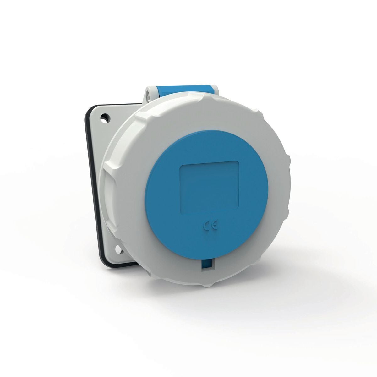 C560R9WA Hubbell-PRO Heavy Duty Female Watertight IEC Pin and Sleeve Devices, 120, 208 VAC, 60, 63 A, 4 Poles, 5 Wires, Blue