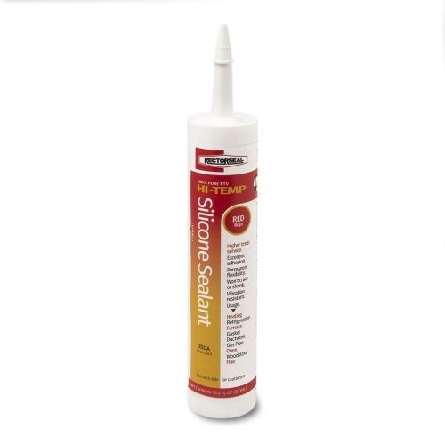 57500 Hi-Temp Silicone Caulk, 10.1 oz Tube, Red, 100% RTV Silicone Base