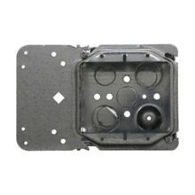 TP36403 Outlet Box, Steel, 38.3 cu-in Capacity, 2 Gangs, 4 in H x 4 in W x 2-1/8 in D