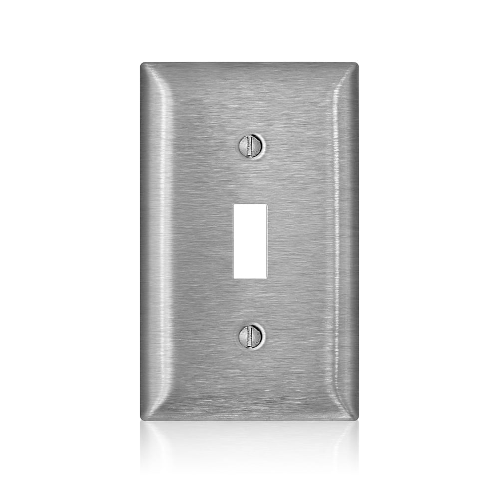 SS1-40 C Series Non-Magnetic Standard Wall Plate, 1 Gangs, 2.79 in W x 4.54 in H, 302/304 Stainless Steel, Silver