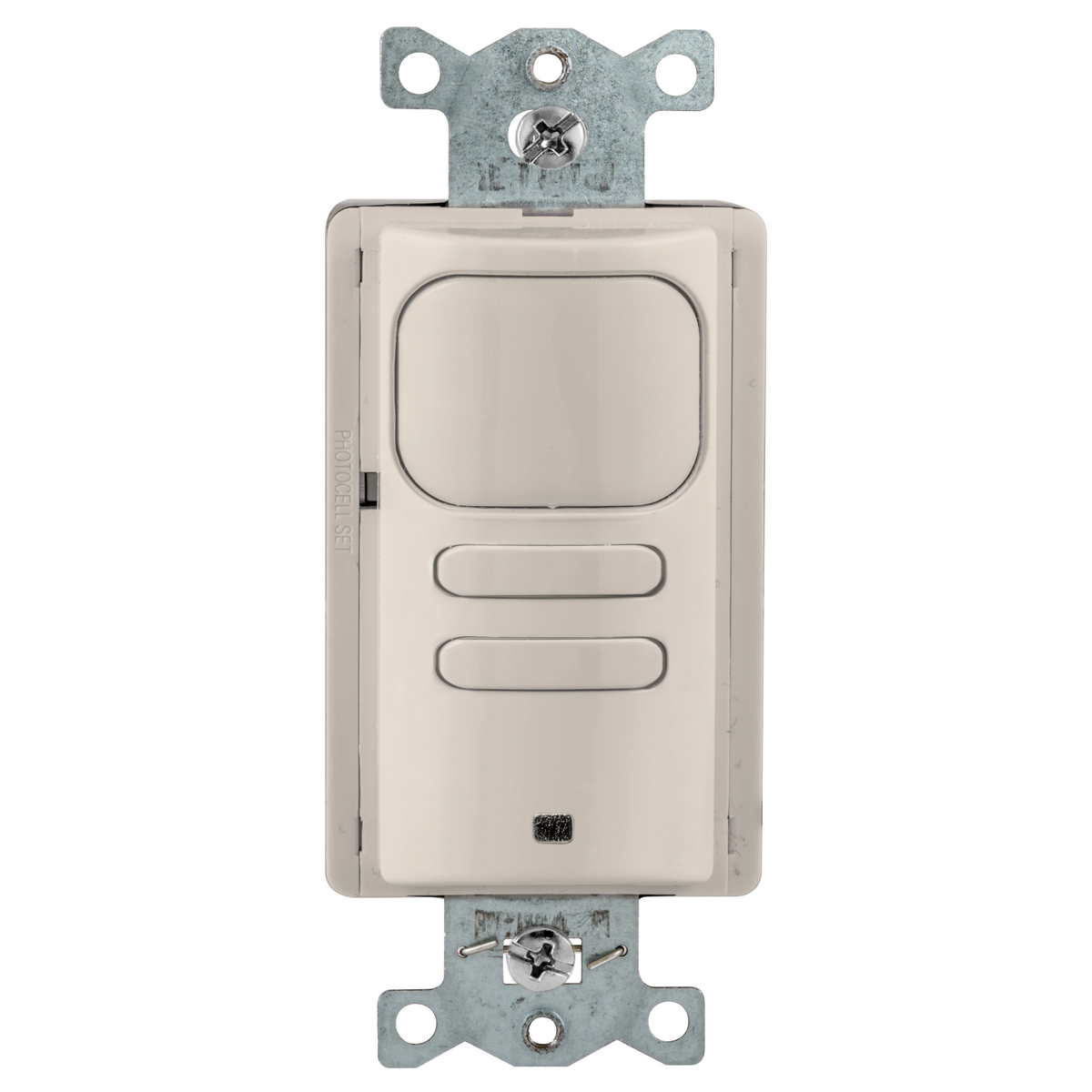 AP2000LA22 2-Button 2-Circuit Wall Switch Sensor With Photocell, 120/277 VAC, Passive Infrared/Vacancy Sensor, 1000 sq-ft Coverage