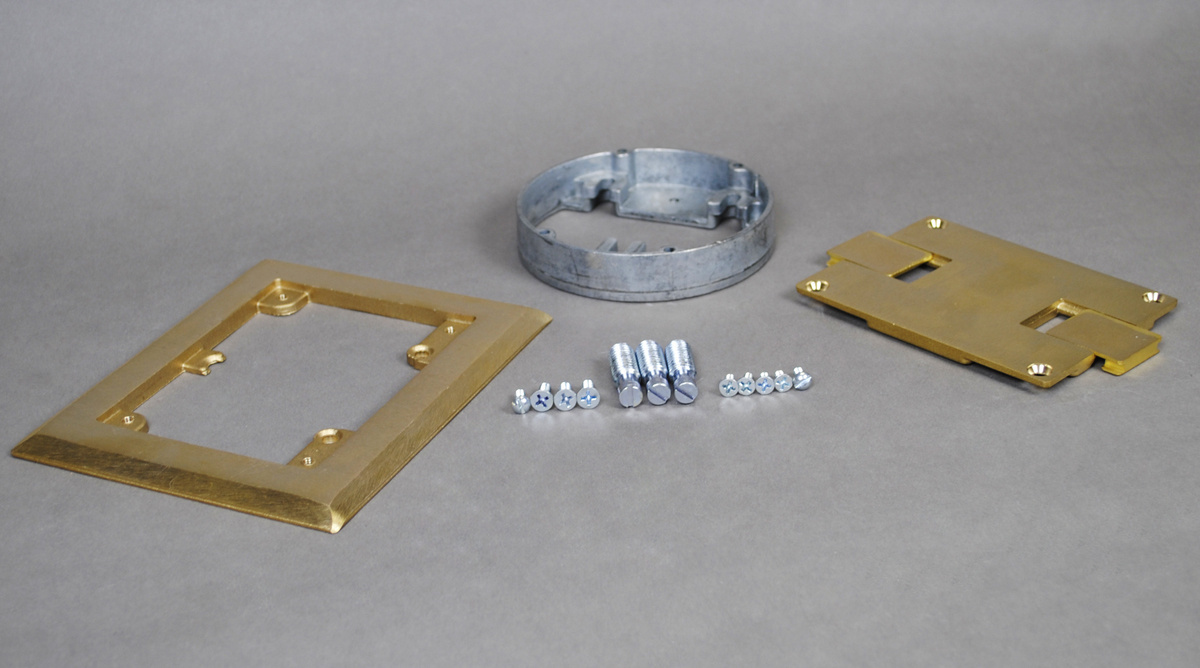 S166B Source 1 Unassembled Complete Flush Activation, 4-3/4 in L x 5-3/4 in W, Brass