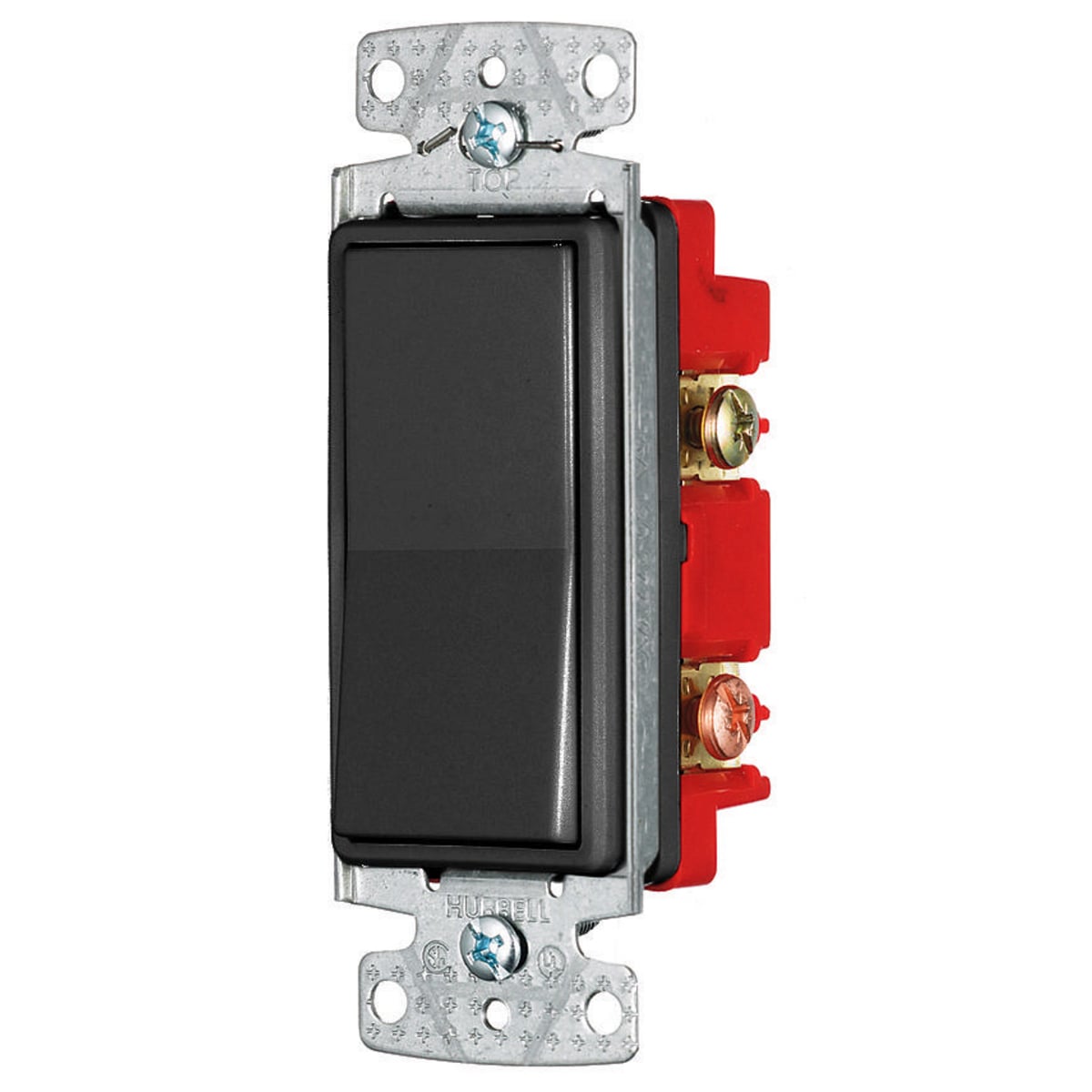 RSD415BK Decorator General Purpose Self-Grounding Standard Decorator Switch, 120/277 V, 15 A, 4155 W Power Rating, 2 Position Contact