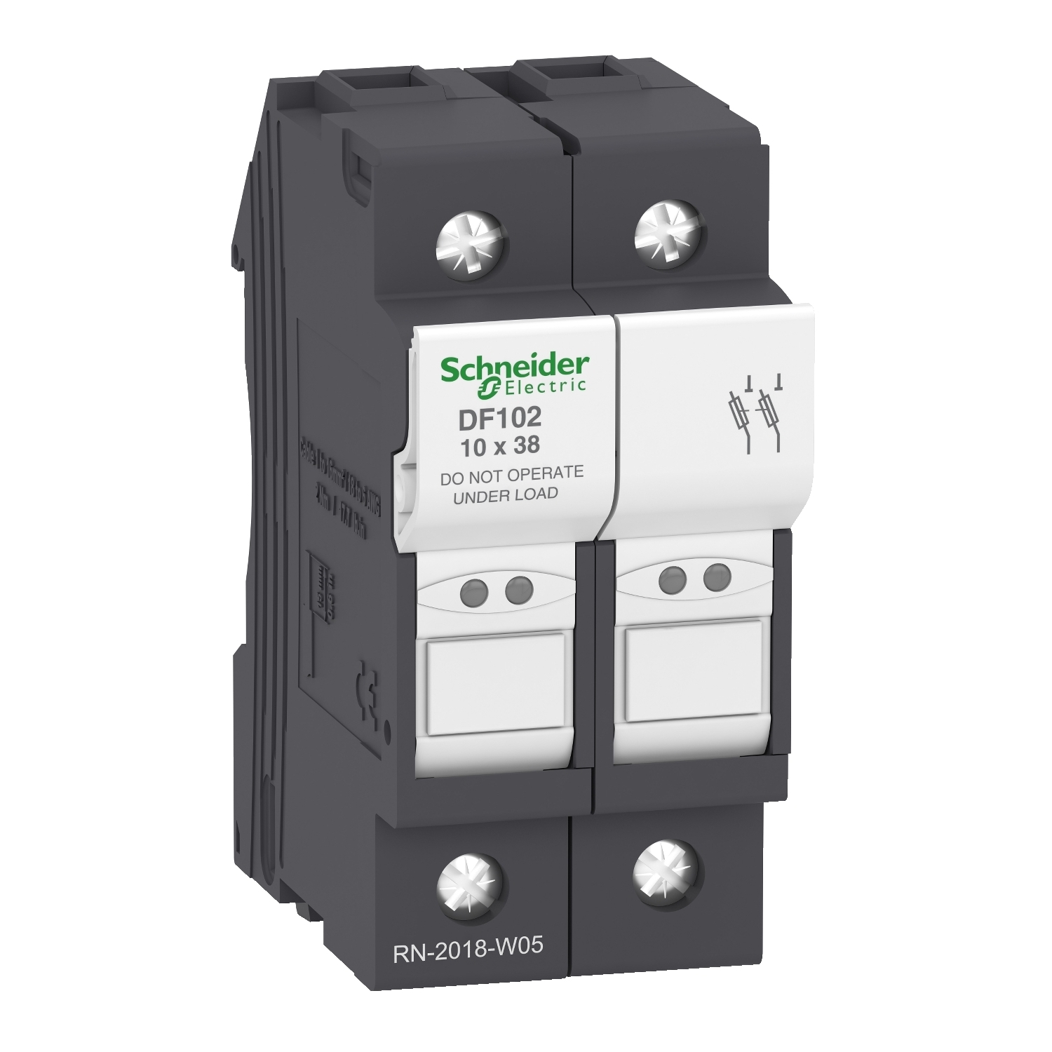 DF102 TeSys Fuse Holder With Derating, 690 VAC, 32 A, Class: GG, 2 Poles