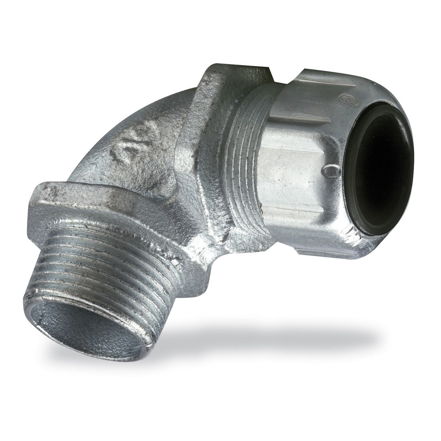 4970 T&B Ranger Liquidtight Strain Relief Cord Connector, 3/4 in Trade, 1/8 to 3/8 in Cable Openings, Malleable Iron, Zinc Plated