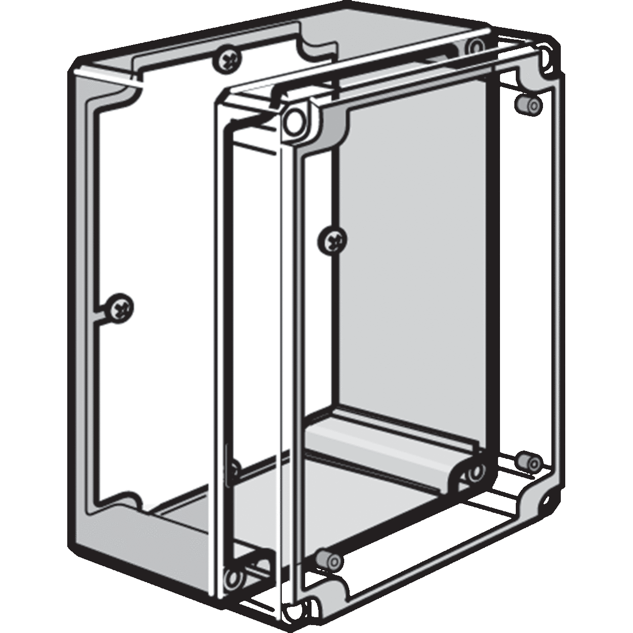 Q1212PD Qline Q41Y Enclosure Panel, 3.74 in W x 4.13 in H, Steel