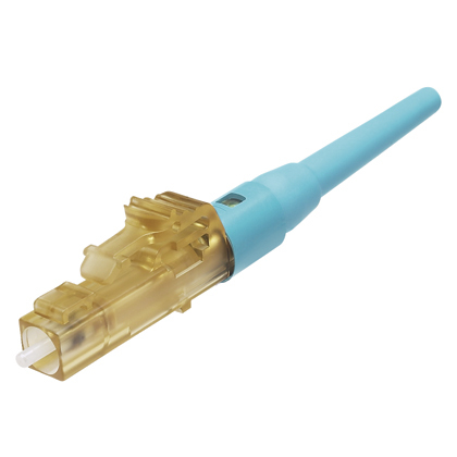 OptiCam LC Simplex Connector, OM3/OM4/OM5, Aqua