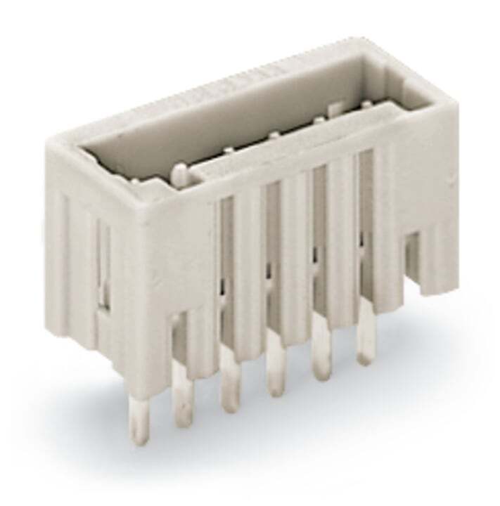733-335 Straight THT Male Header, 320 V, 5 Positions, 0.098 in, Polyamide