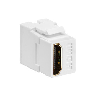 40834-W QuickPort Feed Through HDMI Connector, Snap-In/Female to Female Connector
