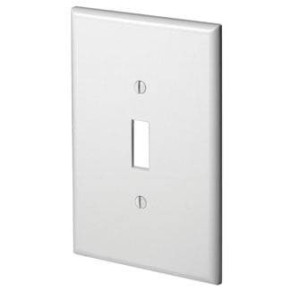 88101 Oversized Wall Plate, 1 Gangs, 3-1/2 in W x 5-1/4 in H, Thermoset, White