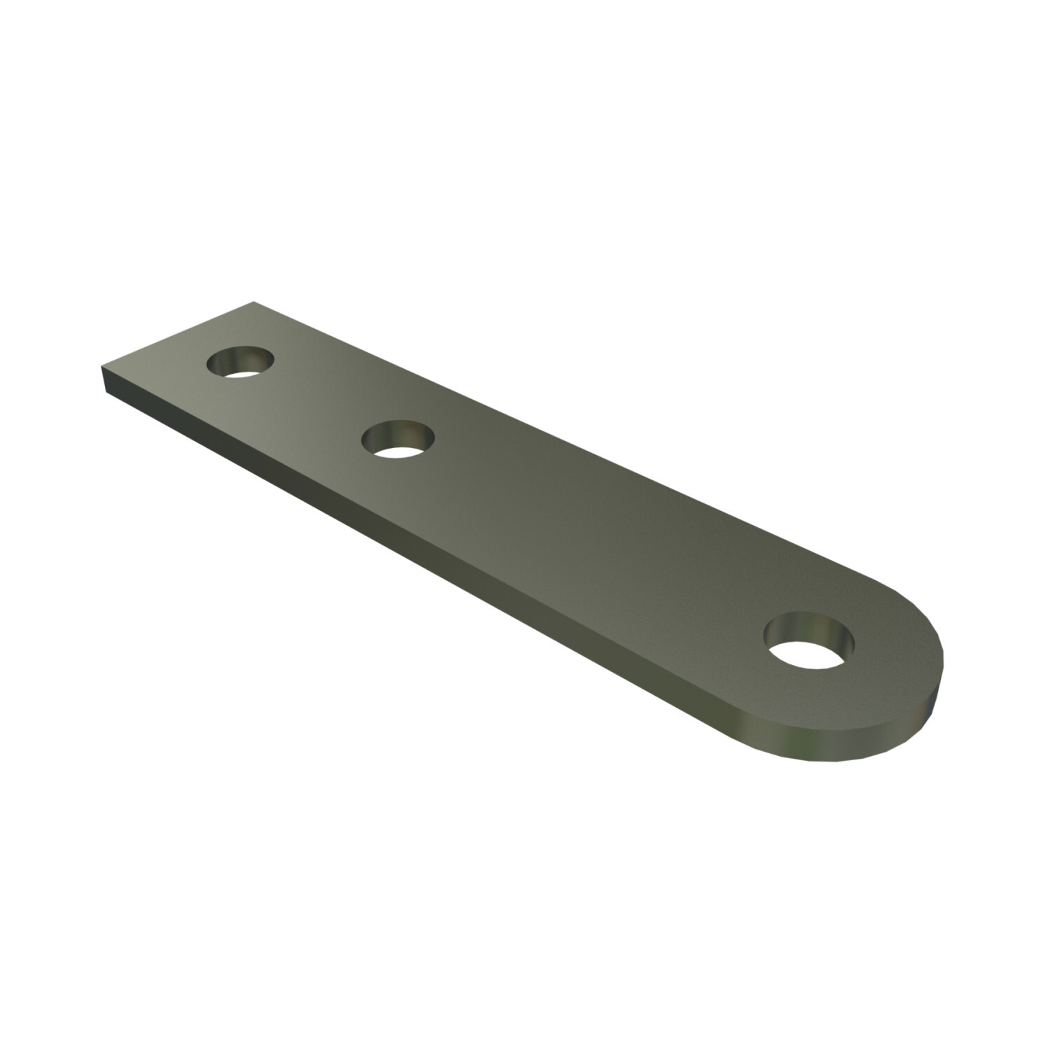 P2324-EG Channel Flat Plate Fitting, 3 Holes, 7-1/8 in L x 1-5/8 in W x 1/4 in THK, HRPO Steel