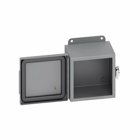 Eaton B-Line series JIC panel enclosure, 16" height, 6" length, 14" width, NEMA 4, Hinged cover, 4CHC enclosure, Wall mount, Small single door, External mounting feet, Carbon steel, Seamless poured in-place gasket