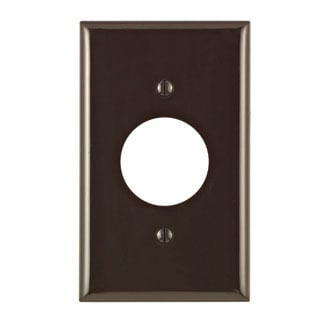 80704 Standard Size Traditional Wall Plate, 1 Gangs, 2-3/4 in W x 4-1/2 in H, Thermoplastic, Brown
