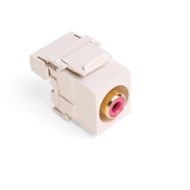 40735-RRT QuickPort Type 110 RCA Connector With Red Barrel, Snap-In Connector, UTP Cable, CAT 5e