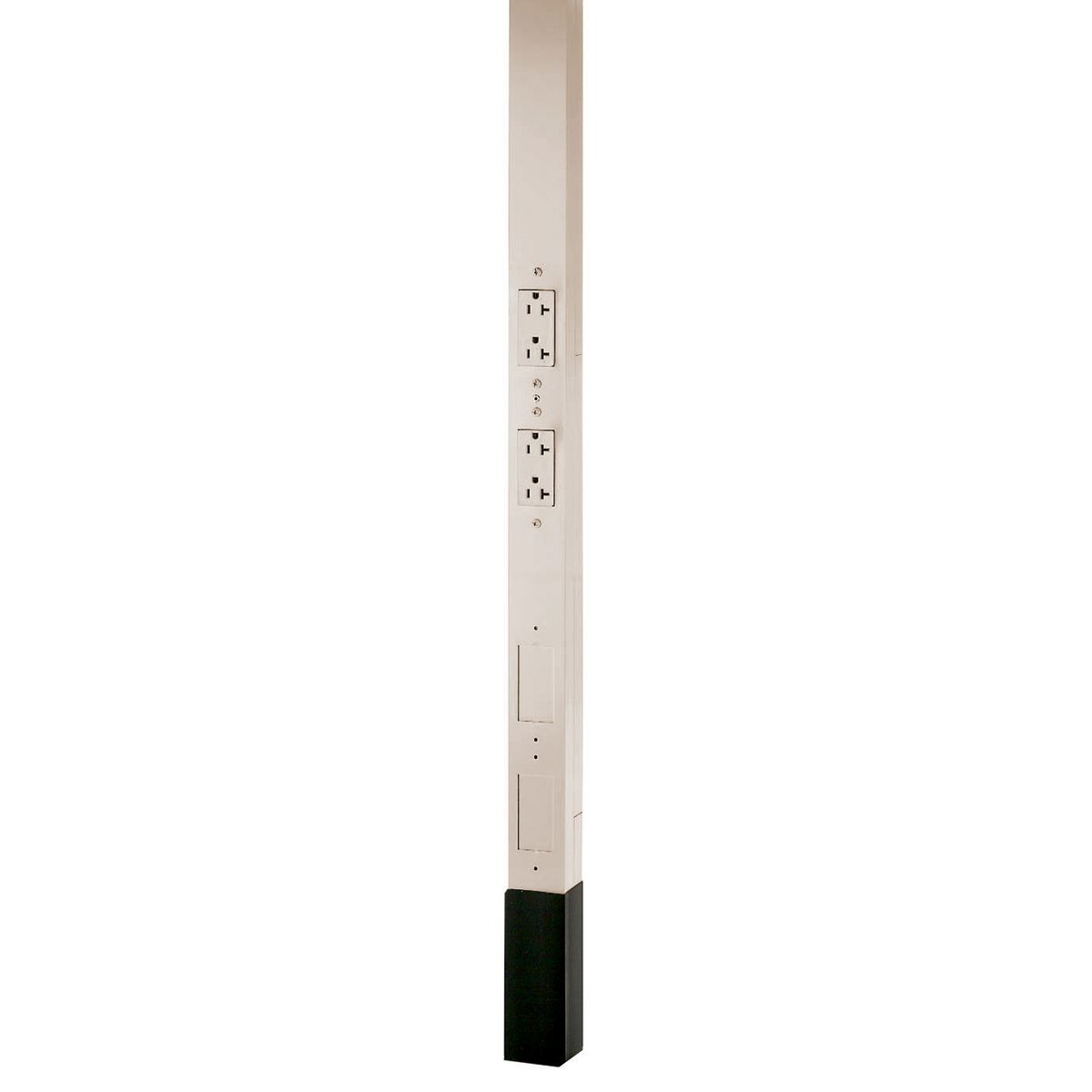 HBLPP10OW 19-Strands Pre-Wired Service Pole, (2) Receptacles, (2) Knockouts Capacity, 3 Outlets, 10 ft 2 in L x 2.13 in W, Aluminum
