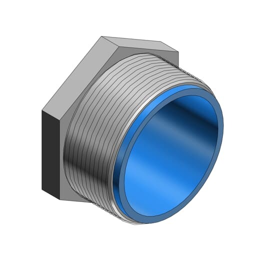 1942 T&B Chase Bushed Conduit Nipple, 1/2 in, For Use With Rigid/IMC Conduits, Steel, Chromate Coated/Electro-Zinc Plated