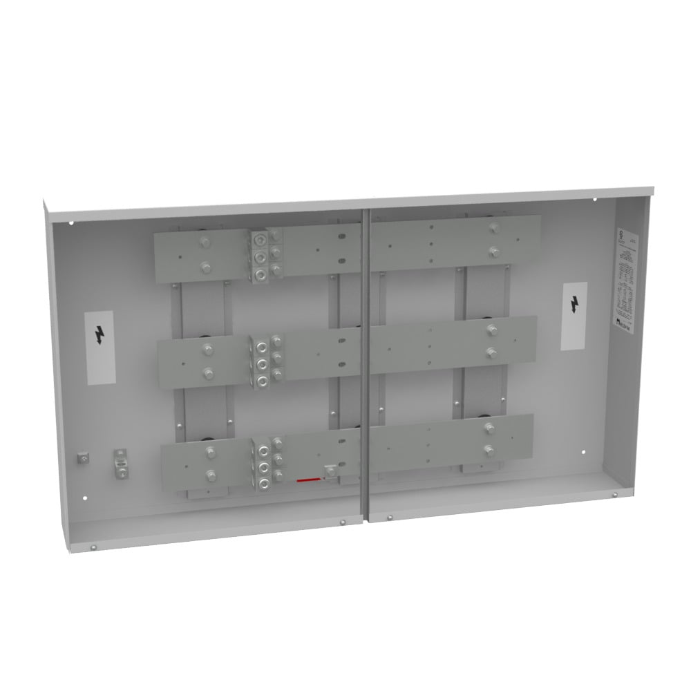 800 Ampere 1phase 600 Volt 48in-26.75in 6.5in Painted Steel Lift Off Screw Fronts 3 Lugs Per Landing - 4-600 Kcmil 65 Ampere Interrupting Capacity 4 Position