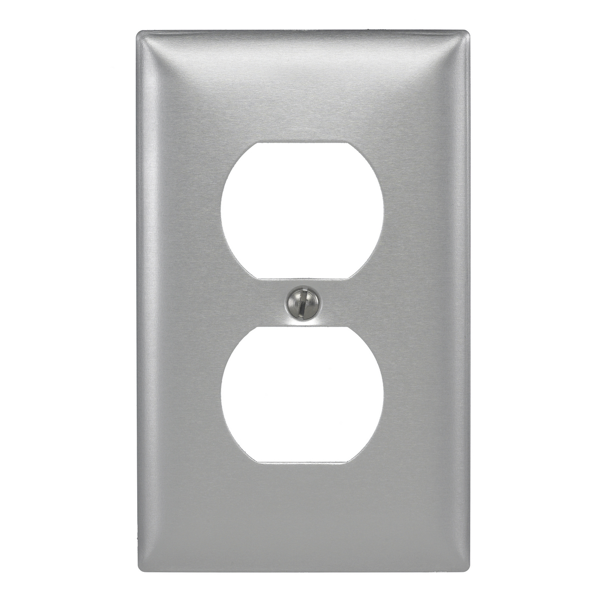 SA8 Standard Receptacle Wall Plate, 1 Gangs, Aluminum