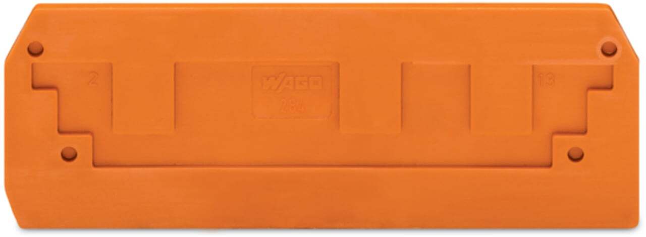284-339 284 End and intermediate plate, For Use With Rail Mounted, Orange