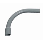 Schedule 40 Elbow, Size 2 Inches, Bend Radius 18 Inches, Bend Angle 90 Degrees, Material PVC, Belled End