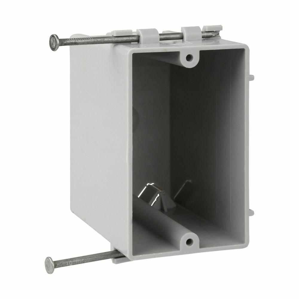TP2300 Switch Box With Integral Clamp, PVC, 23 cu-in Capacity, 1 Gang, 2-1/4 in W x 3-7/16 in D x 3-3/4 in H