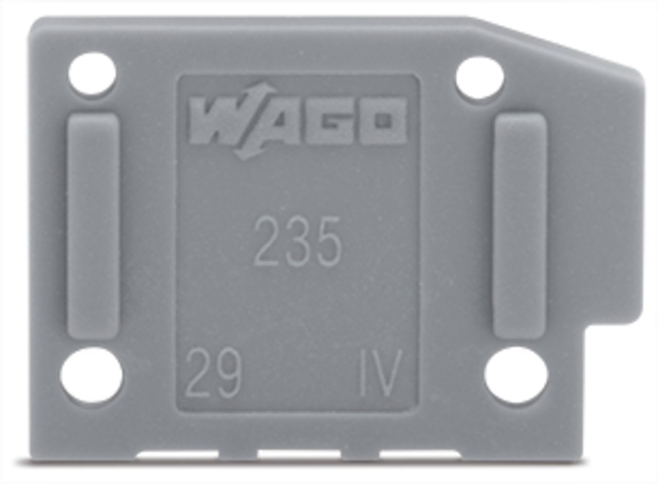 235-100 Snap-Fit End plate, 1 millimeter Thickness, Polyamide, Gray