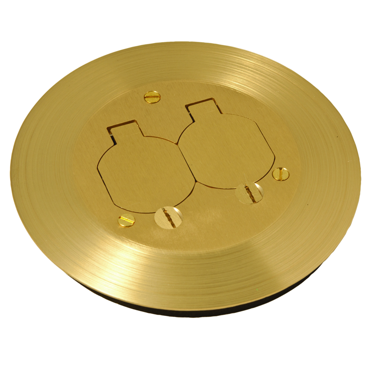 RAC5500KIT Floor Box Cover Kit With (2) Lift Lids, 6-1/4 in Dia, Solid Brass