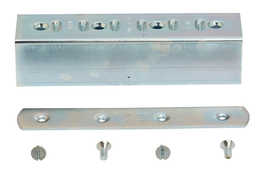 B166-46-22ZN 4-Hole Splice Clevis Assembly, 7-1/4 in L, For Use With B22, B24, B26 Channel, Steel