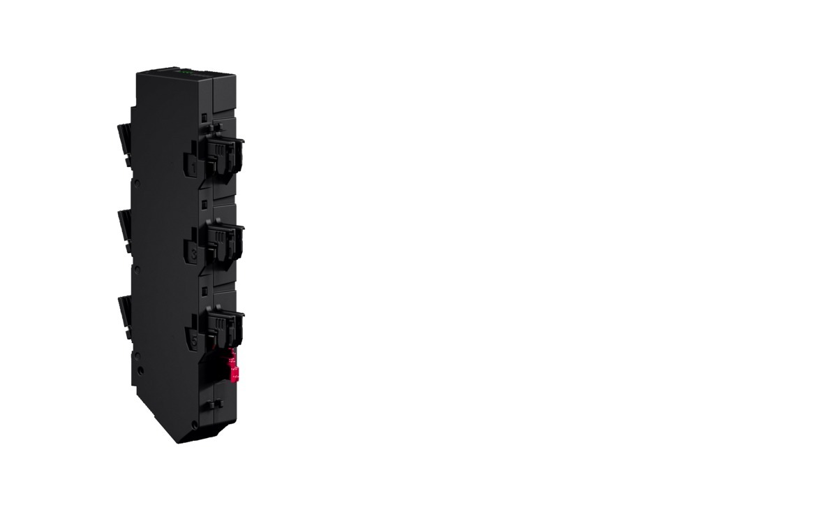 RX Bus-mounting fuse base 63 A, 3-pole, D02-E18, with LED and fuse monitoring, W: 36 mm