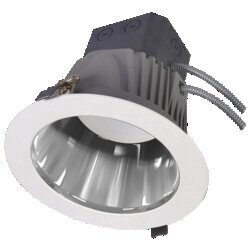 LEDRT8R4AS5000UD930S/61560 Dimmable Round Specular Reflector Downlight Kit, 31/41/51 W Fixture, 120 to 277 V AC, Aluminum Housing