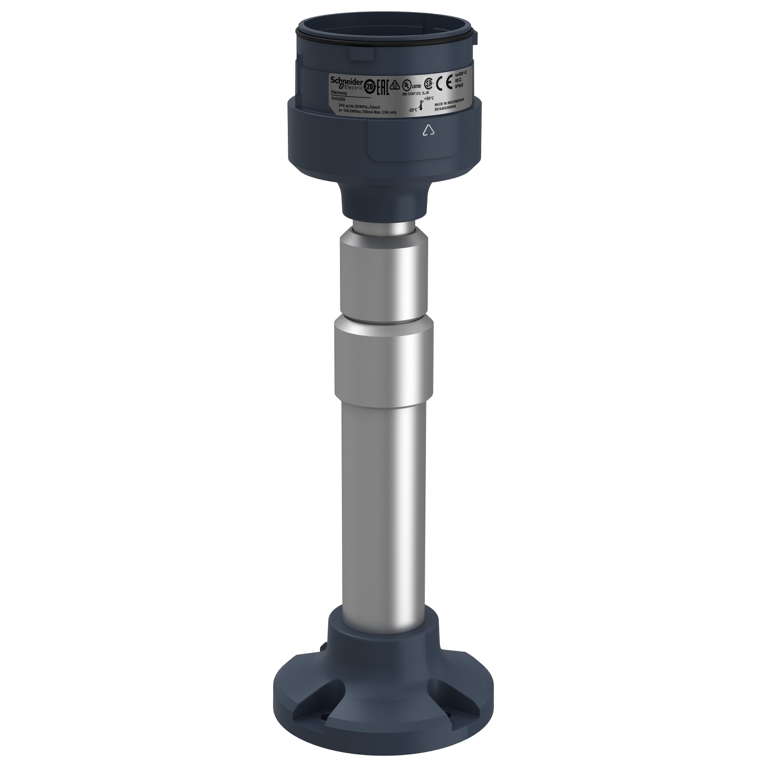 XVUZ05 Mounting Plate With Adjustable Pole, For Use With Harmony XVU Series 60 mm Modular Tower Light, PBT/ABS/PC/AL