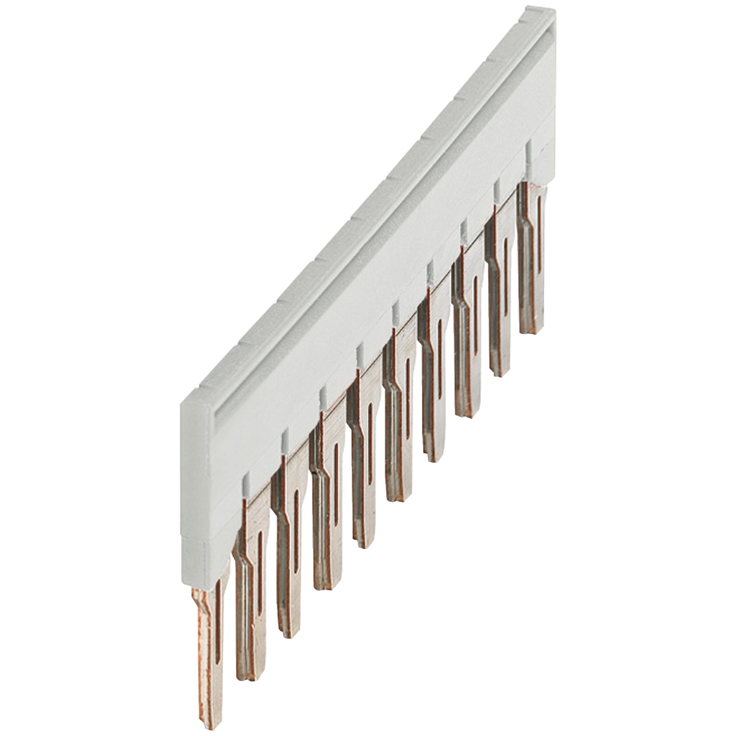 Plug-In Bridge, 10 Points for 6mm Terminal Blocks, Grey