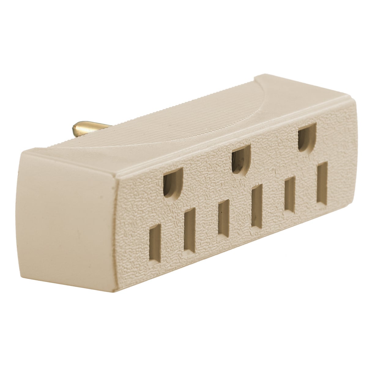 RT300I 2-Pole 3-Wire Insulated Grounding Single Receptacle to 3-Outlet Tap With Ground, 125 V AC, 15 A