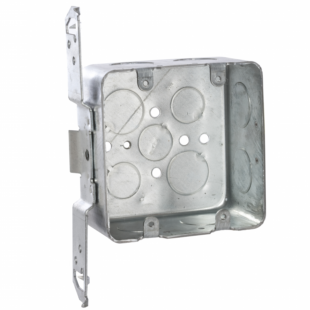 685 Switch Box, Steel, 30.3 cu-in Capacity, 2 Gangs, 2 Outlets, 11 Knockouts, 4 in H x 4 in W x 2.125 in D