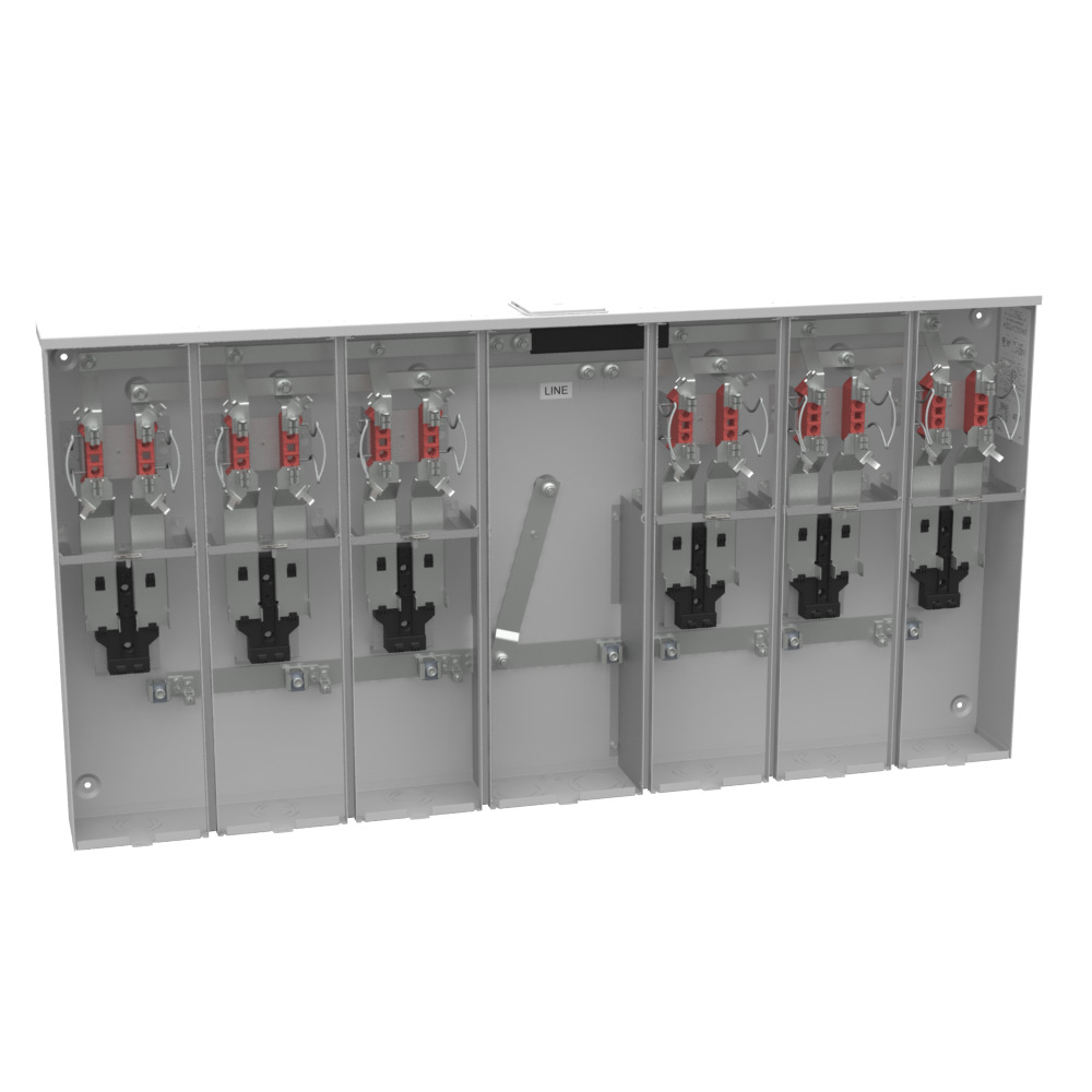U5906-X-KK 4 Term, Ringless, Large Closing Plate, Horn Bypass, 6 Position, 6-125 Amp, Main Breaker Provision, 22 kAIC