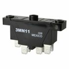 MN Series Basic Switch, Double Pole Double Throw Double Break Circuitry, 15 A at 480 Vac, Pin Plunger Actuator, 3,34 N - 5,56 N [12 oz - 20 oz] Operating Force, Gold Contacts, Quick Connect Termination Silver Contacts, Screw Termination CSA, UL