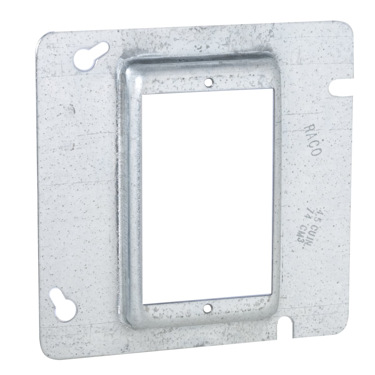 843 Machined Standard Box Cover, 4-11/16 in L x 4-11/16 in W, Receptacle/Switch Cover, Drawn Steel