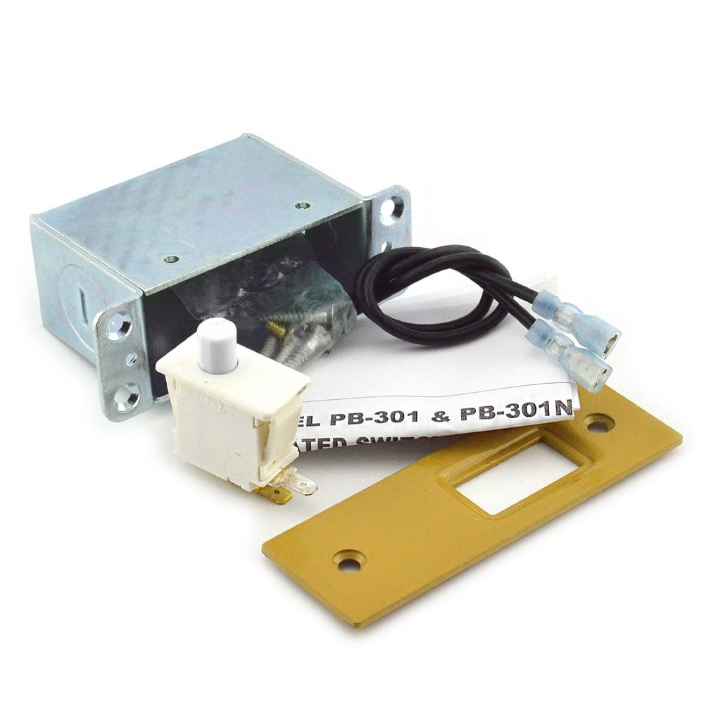 PB-301N Bridgeport PB Narrow Door Light Switch, 120 VAC, 10 A, Wire Lead Terminal