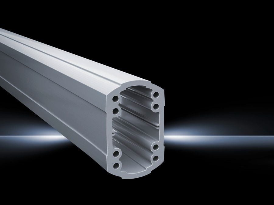 6212025 Solid Support Section, 9.8 in L x 3 in W x 4.7 in H, For Use With Model CP 120 Enclosure, Desk and Wall Section of Support Arm System, Extruded Aluminum, Pale Gray