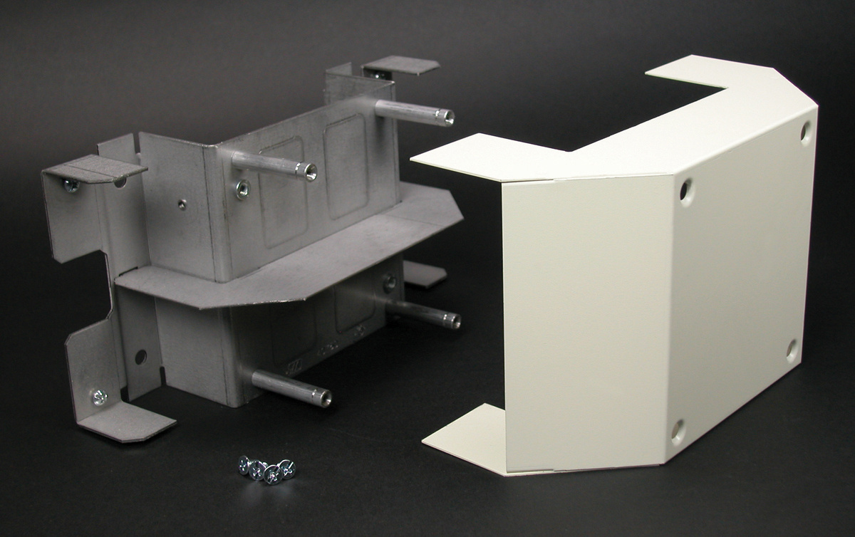 G4075D Multi-Channel Bridge Fitting, For Use With 4000 600 V AC Raceway, 3-9/16 in x 4-3/4 in OD x 8-1/8 in L, Steel, Gray