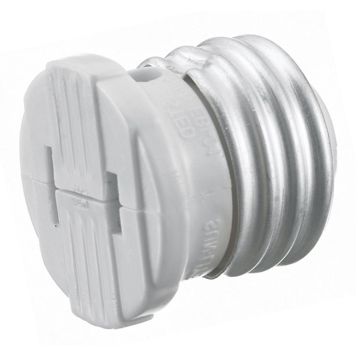 RL201 2-Pole 3-Wire 1-Phase Grounding Residential Grade Standard Lamp Adapter, 660 W, 125 V AC, 15 A, E26 Lamp Base Incandescent Lamp