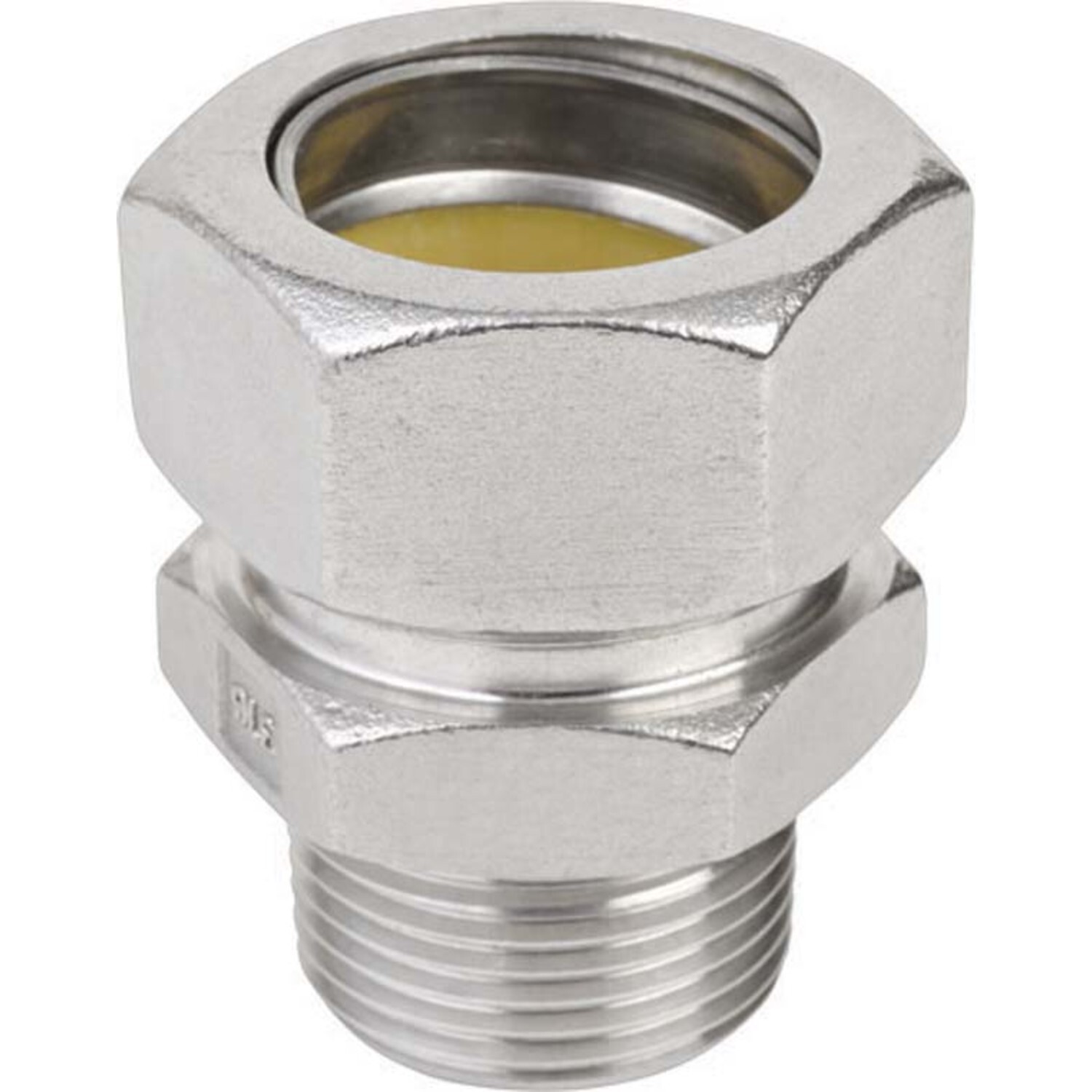 S61500MC00 Compression Male Conduit Connector, 1-1/2 in Trade, For Use With Rigid/IMC Conduits, 316 Stainless Steel, #4 Polished