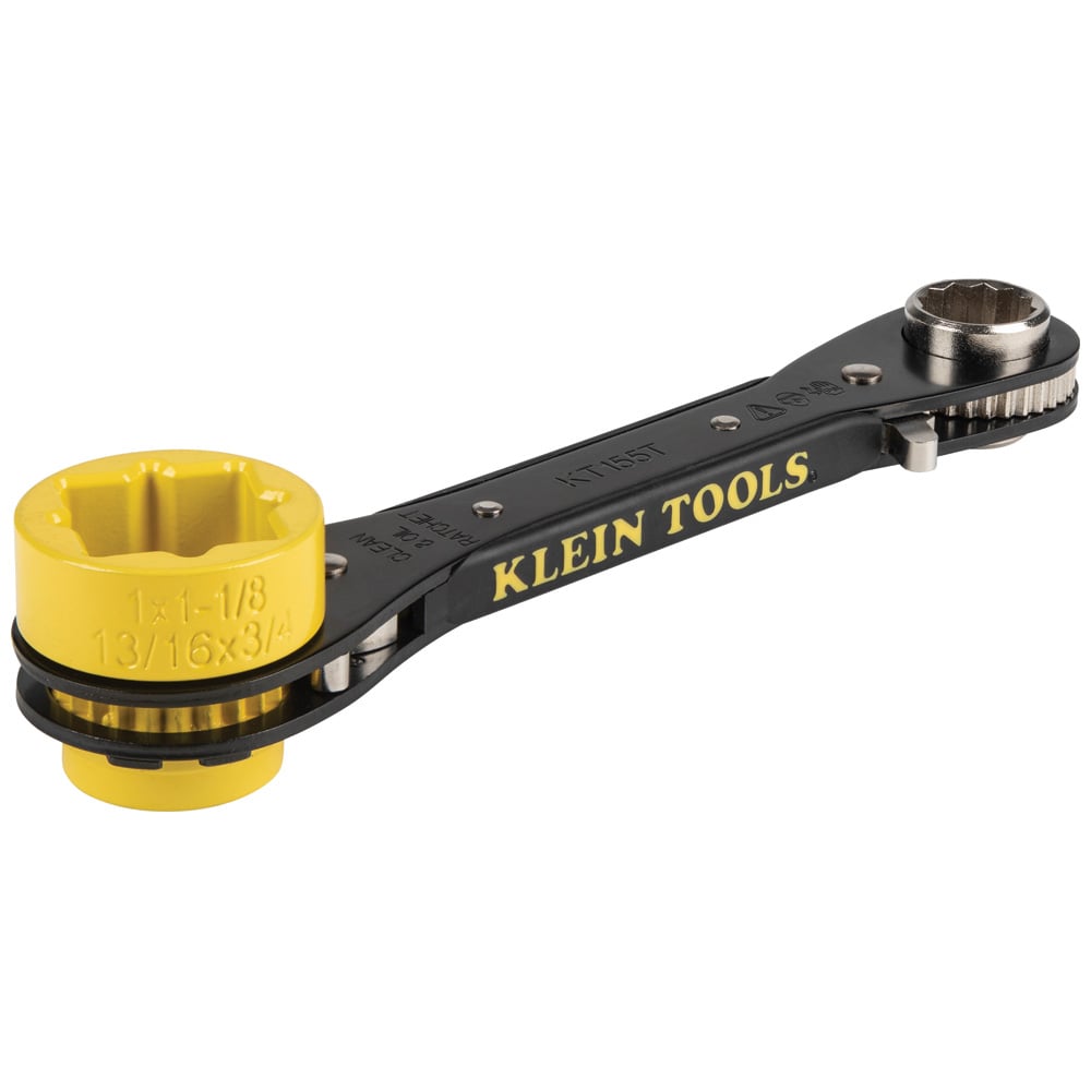 KT155T 5-in-1 Box End Wrench, 9/16 in, 3/4 in Bolt, 3/4 in, 1 in, 1-1/8 in Square Nut Wrench, 4 Points, 0 deg Offset, 9-3/8 in OAL, Steel, Black Oxide