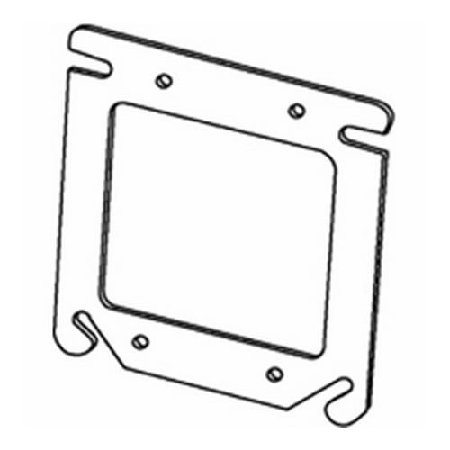 8470F Flat Outlet Square Box Cover, 4 in L x 4 in W, Steel