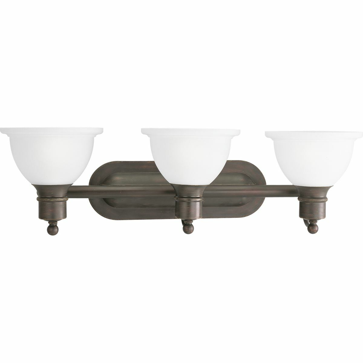 P3163-20 Madison Transitional Bath and Vanity Fixture, (3) A19 Lamp, 120 V AC, Bronze Painted Housing