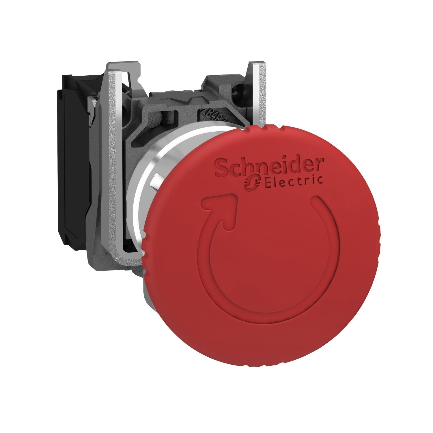 XB4BS8442 Harmony Complete Pushbutton, 22 mm, 1NC Contact, Mushroom Head Operator, Red