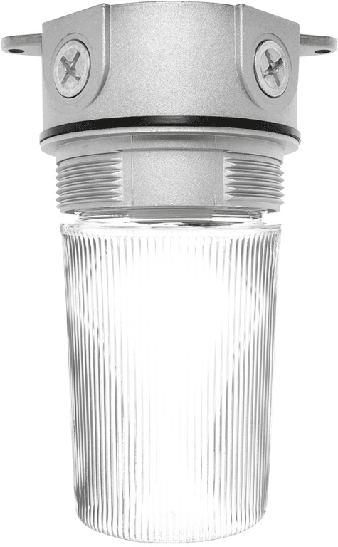 VX100P Vaporproof Light Fixture,) A19 Lamp, 120/208/240/277 V AC, Natural Housing