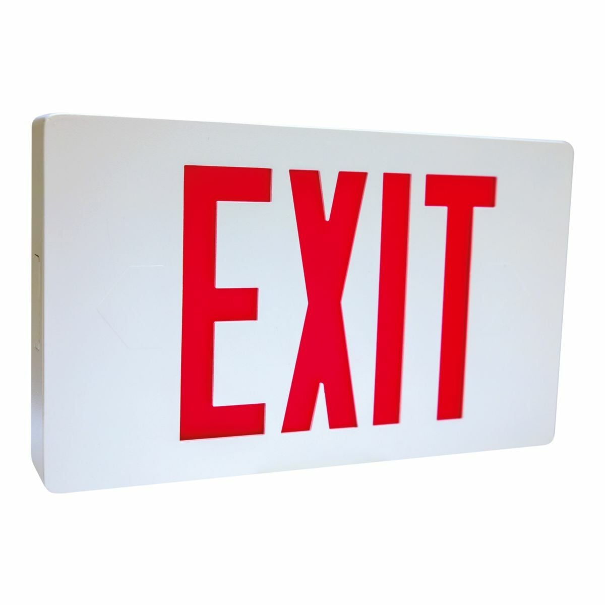 CX71WHSD Sure-Lites CX7 Dual Voltage Single Face Exit Sign, LED Lamp, 120/277 V AC, White Baked Enamel Housing, EXIT Legend