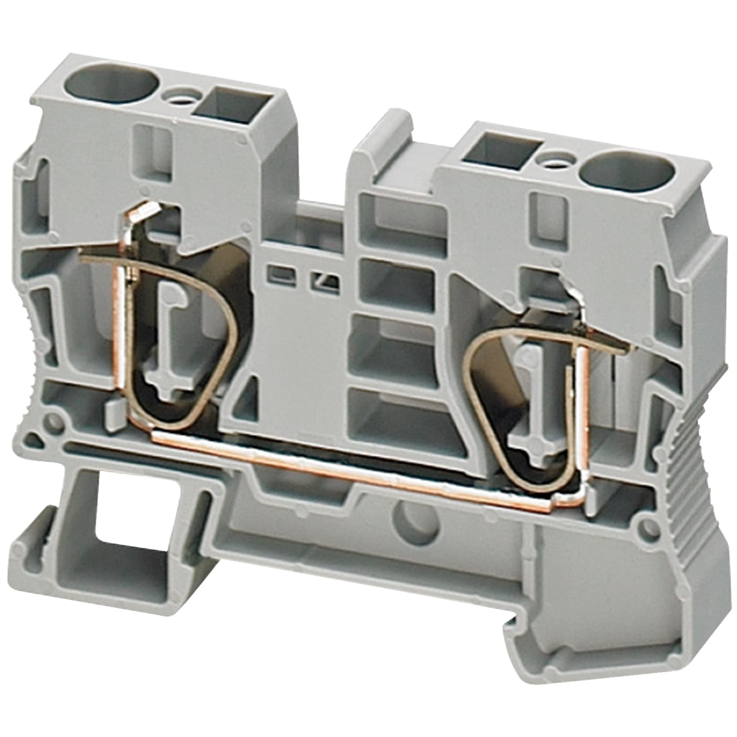 Terminal block, Linergy TR, spring type, feed through, 2 points, 10mm, grey